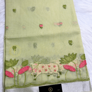 Kota Cotton Saree with Pichwai Embroidery