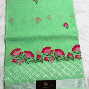 Kota Cotton Saree with Embroidery