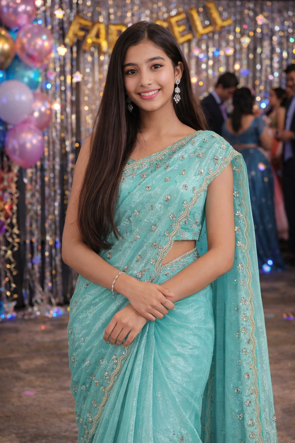 Fendi designer sarees with cutdana work for women