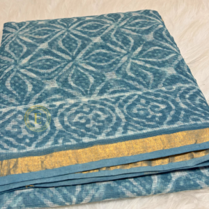 Bagru printed kota cotton saree