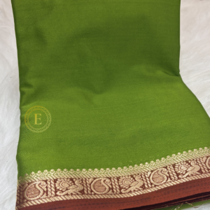 Green Mysuru silk saree