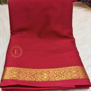 Deep Red Mysuru Silk Saree