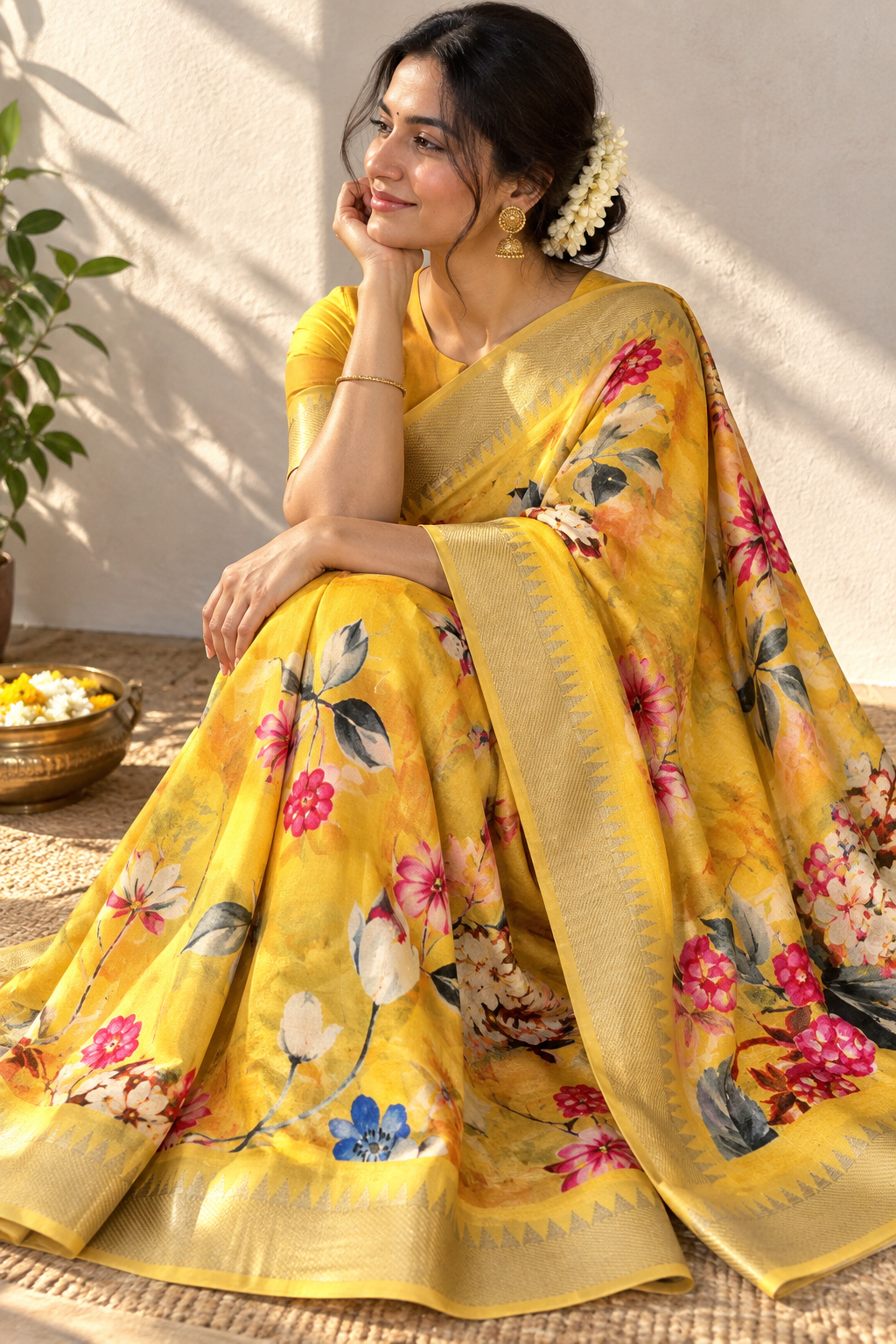 Mangalagiri Digital print saree