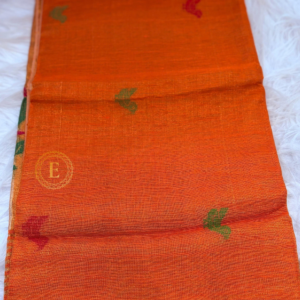 Linen Tissue Saree with Bird Weaving