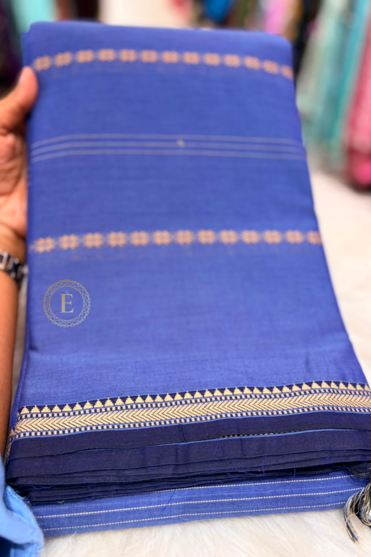 Blue Narayanpet Saree